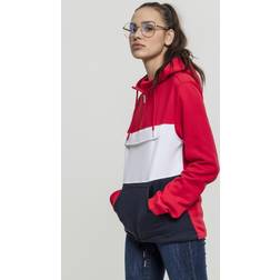 Urban Classics Ladies Ladies Color Block Sweat Pull Over Hoody firered/navy/white