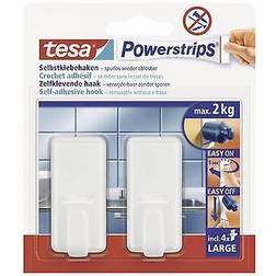 TESA POWERSTRIPS Large Classic adhesive hook White Content: 2 pc(s) Bilderhaken