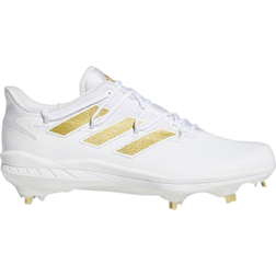 Adidas Adizero Afterburner 8 Cleats M - Cloud White/Gold Metallic/Cloud White