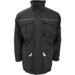 Result Mens Sabre Long Work Coat - Black