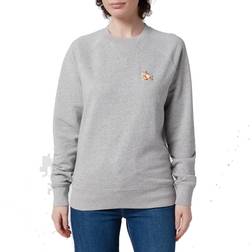 Maison Kitsuné Chillax Fox Patch Classic Sweatshirt - Grey Melange