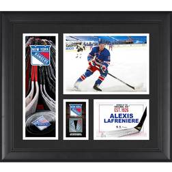 Fanatics New York Rangers Alexis Lafreniere Framed Player Collage with a Piece of Game Used Puck