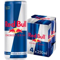 Red Bull Energiedrank Regular 25 cl pak van 4 Stuks