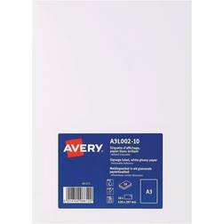 Avery A3L002-10. Product colour: White Label type: Self-adhesive pri