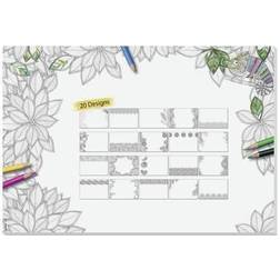 Sigel Adult Coloring HO580 Skriveunderlag Blanko Sort/hvid (B x H) 595 mm x 410 mm