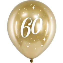 PartyDeco 60-års Ballonger Guld