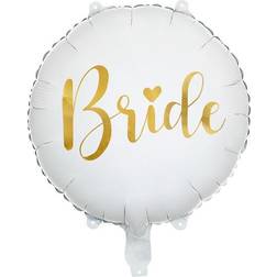 Bride folieballon i hvid