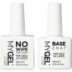 Mylee No Wipe Top & Base Coat Duo Set 2-pack