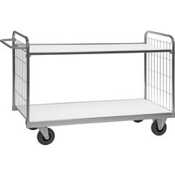 Konga Mekaniska Bordsvagn med galler, 2 plan, 179x65x102,5, 300 kg