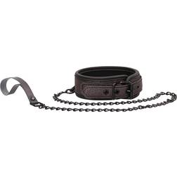 Ouch! Elegant Collar with Leash Titanium Grey