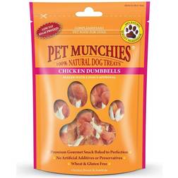 Pet Munchies Chicken & Rawhide Dumbbells 80g