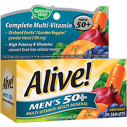 Natures Way Alive! Men's 50 Once Daily Multi-Vitamin Tablets 50.0 ea