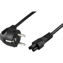 Nedis Strömkabel Strömkontakt Hane IEC-320-C5 Vinklat Rak Nickelplaterad 2.00 m Rund PVC Svart Låda