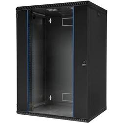 BKT Elektronik BKT ELEKTRONIK Vægrack 600x600x997 21u glasdør sort
