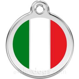 Red Dingo Italian Flag Stainless Personalized Dog & Cat ID Tag