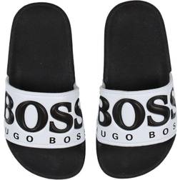 HUGO BOSS Strandsandaler Svart/Vit Strandsandal