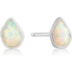 Ania Haie Rhodium Plated Opal Colour Stud Earrings E014-03H