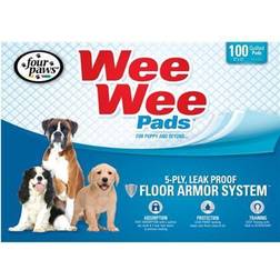 Four Paws Wee-Wee Pads 100 Count Bulk Pack