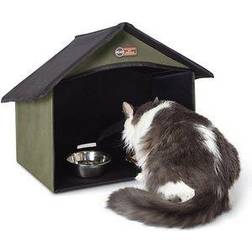 K&H Pet Products Outdoor Dinning Room Cat Furniture, Olive