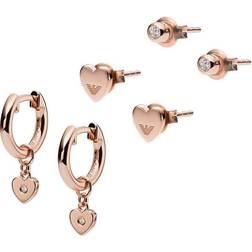 Emporio Armani Earrings - Rose Gold/Transparent