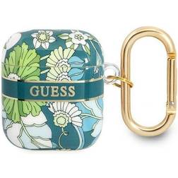 Guess GUA2HHFLN AirPods cover zielony/green Flower Strap Collection