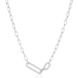 Sif Jakobs Capizzi Due Necklace - Silver/Transparent