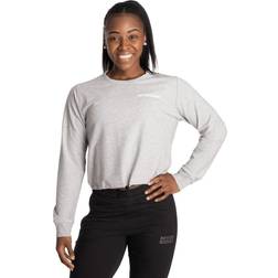 Better Bodies Empire Cropped Crew - Light Grey Melange