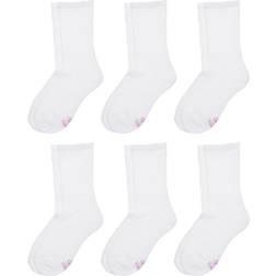 Hanes Ultimate Girls' EZ Crew Socks 6-Pack