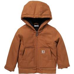 Carhartt Toddler's Canvas Insulated Hooded Active Jacket - Brown