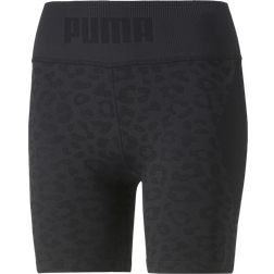 11 Degrees Formknit Seamless 5" Short Tights - Black/Leopard Print