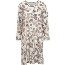 Damella Paisley Flower Long Sleeve Nightdress Pattern-2