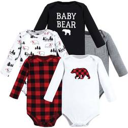 Hudson Baby Baby Girls Pumpkin Spice Long-Sleeve Bodysuits, Pack of
