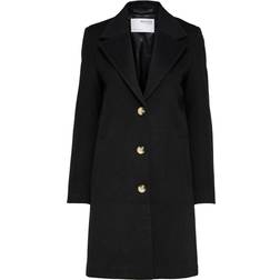 Selected Sasja Single Breasted Coat - Black