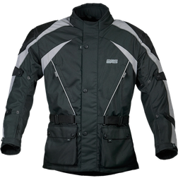 GMS GMS-Moto Twister, chaqueta textil impermeable color: Negro/Gris tamaño: Mujer