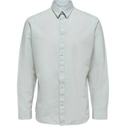 Selected Homme Slim Sun Linen Shirt Long Sleeve - White
