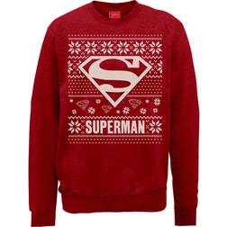 DC Comics Superman Christmas Knit Logo Christmas Sweatshirt