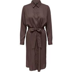 Only Long Belted Shirt Dress