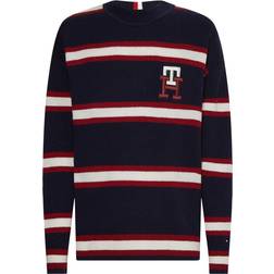 Tommy Hilfiger Monogram Wool Stripe Crew Neck