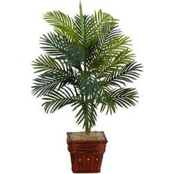 Nearly Natural Areca Palm with Wicker