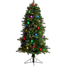 Nearly Natural 5’ Montana Mountain Fir with 300 Lights Christmas Tree