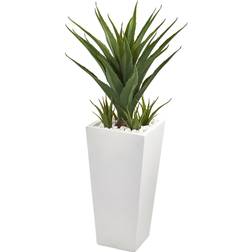 Nearly Natural Artificial Spiky Agave Plant, Green Artificial Plant