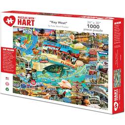 Hart Puzzles 1000-Piece Key West by Kate Ward Thacker Interlocking Jigsaw Puzzle