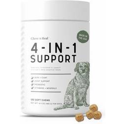 Chew + Heal 4-In-1 Multivitamin Dog Supplement, Count of