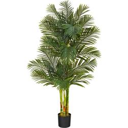 Nearly Natural 6 ft. Golden Cane Artificial Palm Tree, T2019 Artificial Plant