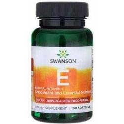 Swanson Vitamin E 400 IU Natural 100 Softgels 100 stk