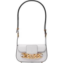 Valentino Garavani V-Logo Chain Shoulder Bag White