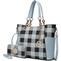 MKF Collection Mariely Checker Tote Bag