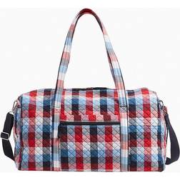 Vera Bradley Large Travel Duffel Bag in Patriotic Plaid Plaid