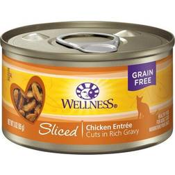 Wellness Canned Cat Food Grain Free Sliced Chicken 3