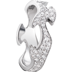Georg Jensen FUSION mittenring (stl. 56) 18 k vitt